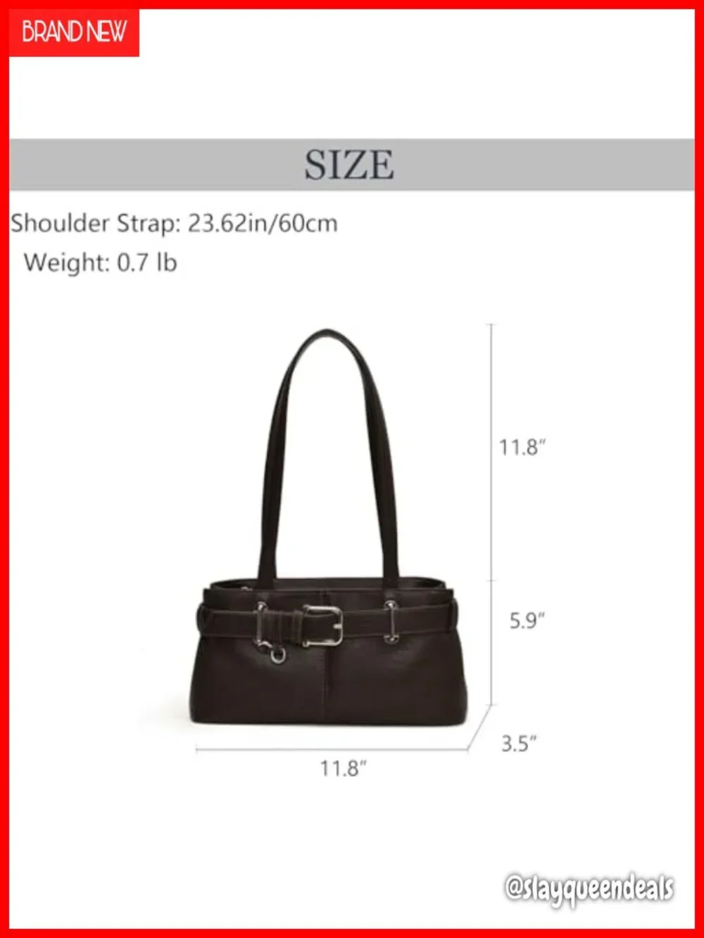 Vintage Y2K Hobo Purse with Belt Buckle Small PU Leather Underarm Satchel